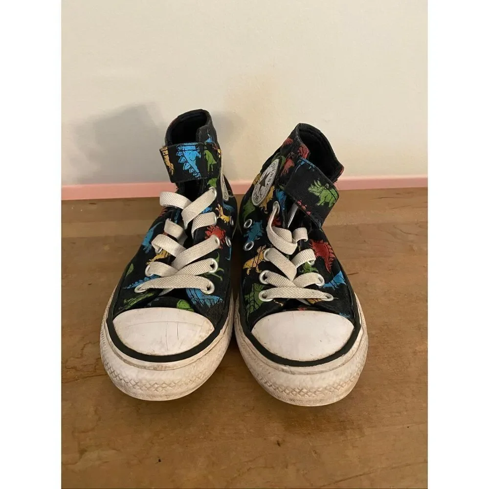 Converse 11 kids All Star Dino high-Top Sneakers shoes black multicolor